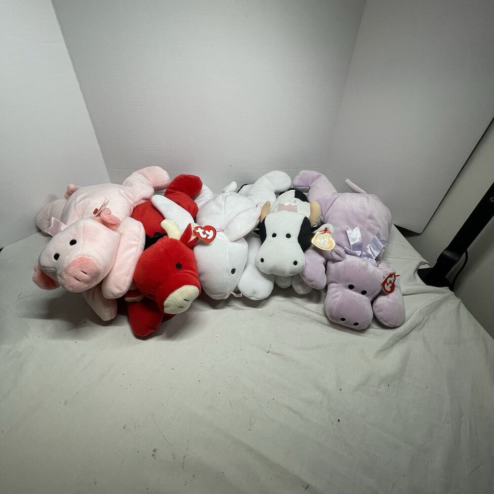 Vintage TY Pillow Pals Collection Lot Of 5 Kids Plush Toys NWT
